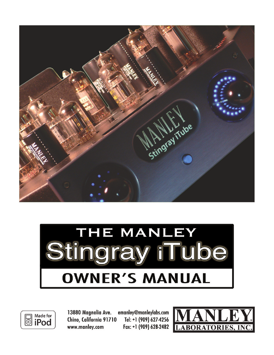 Manley Stingray iTube User Manual | 20 pages