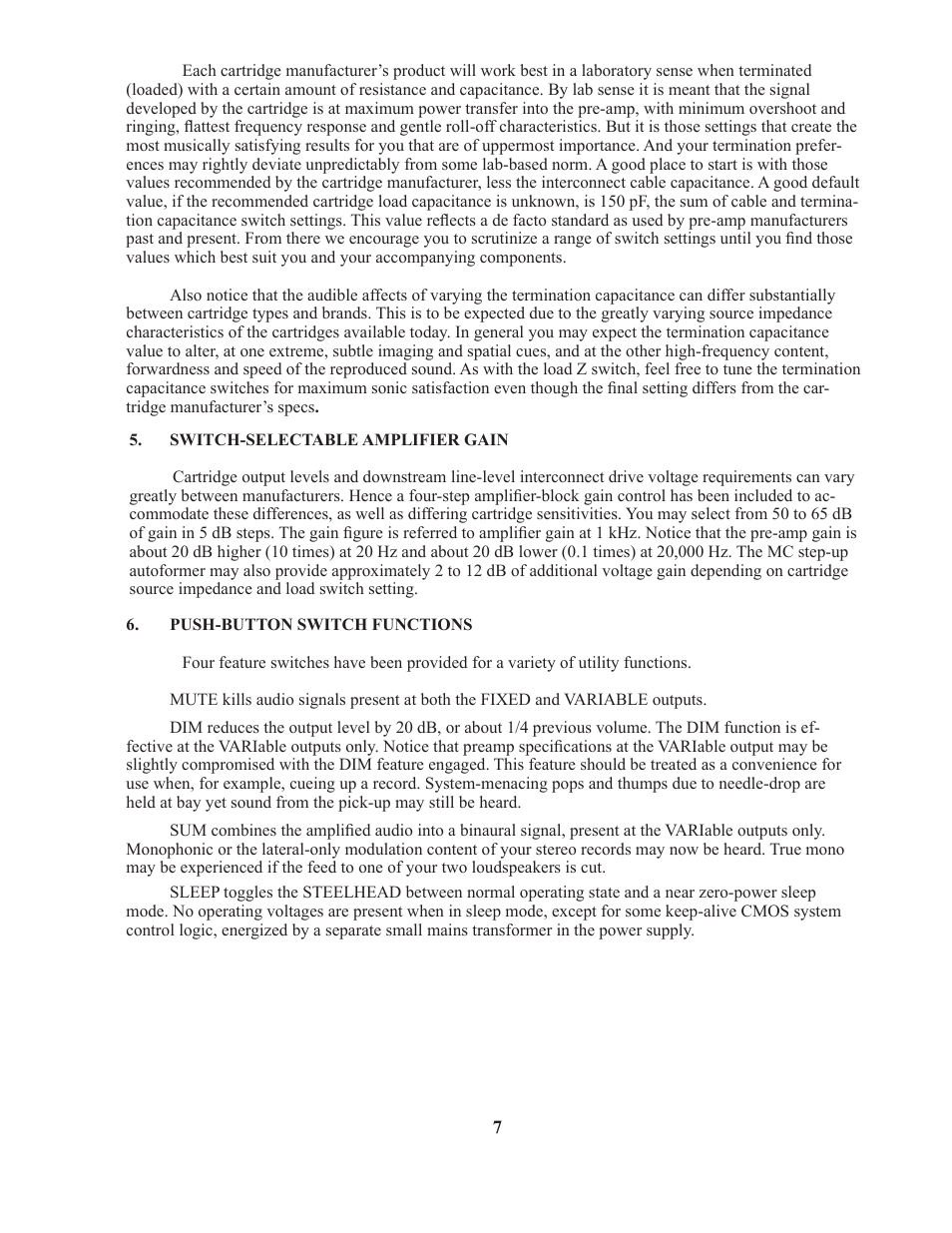 Manley STEELHEAD RC User Manual | Page 7 / 19