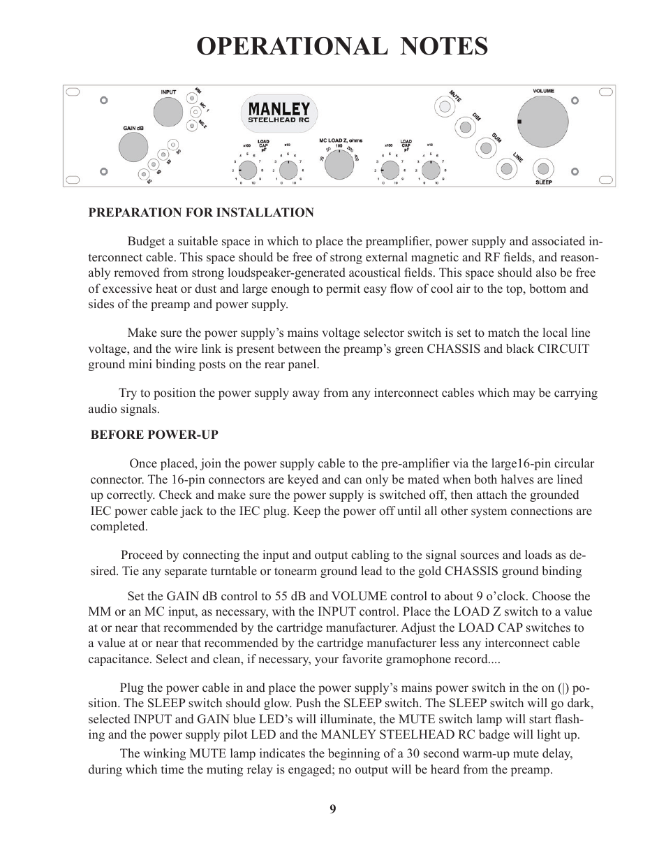 Manley STEELHEAD RC User Manual | Page 9 / 19
