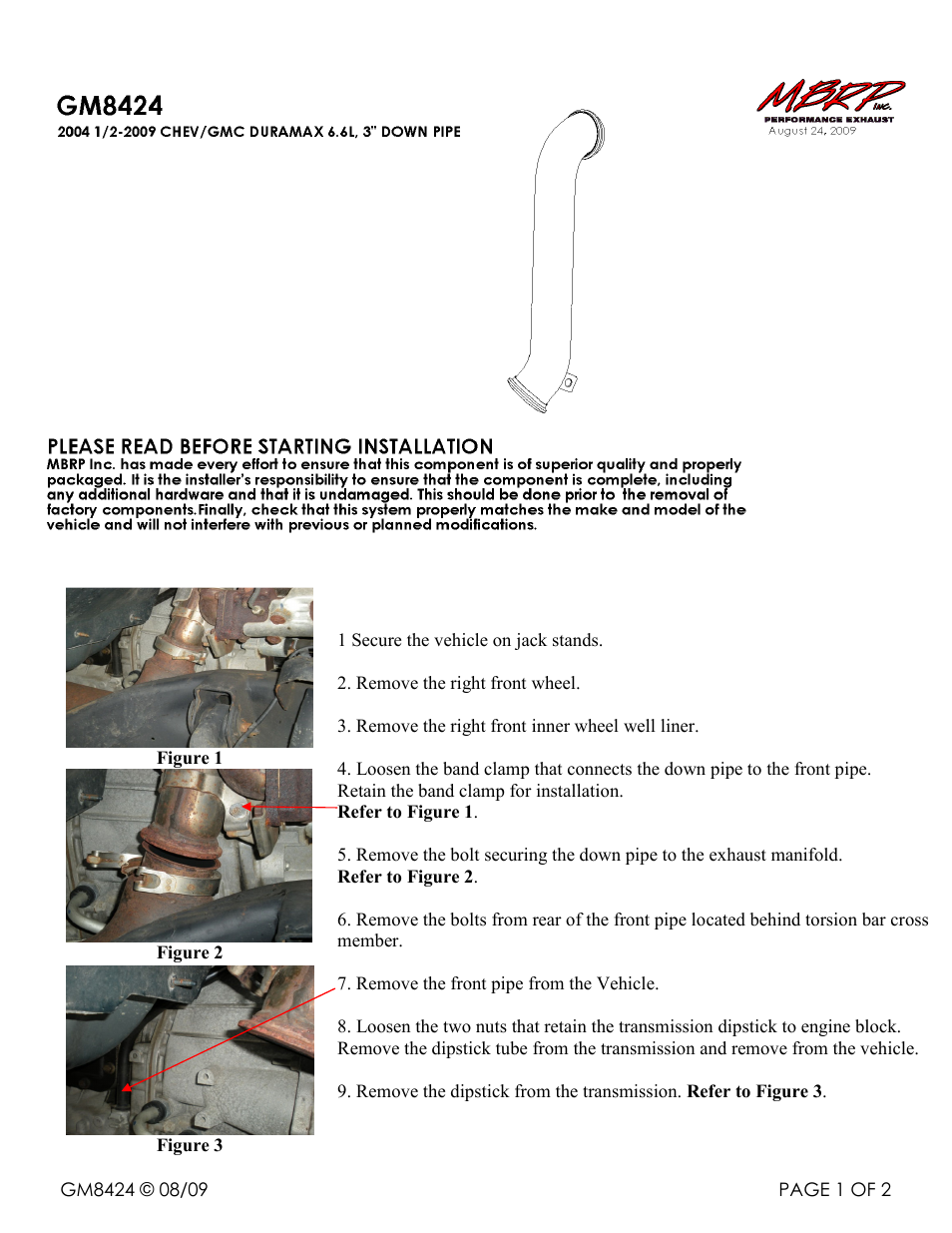 MBRP GM8424 User Manual | 2 pages