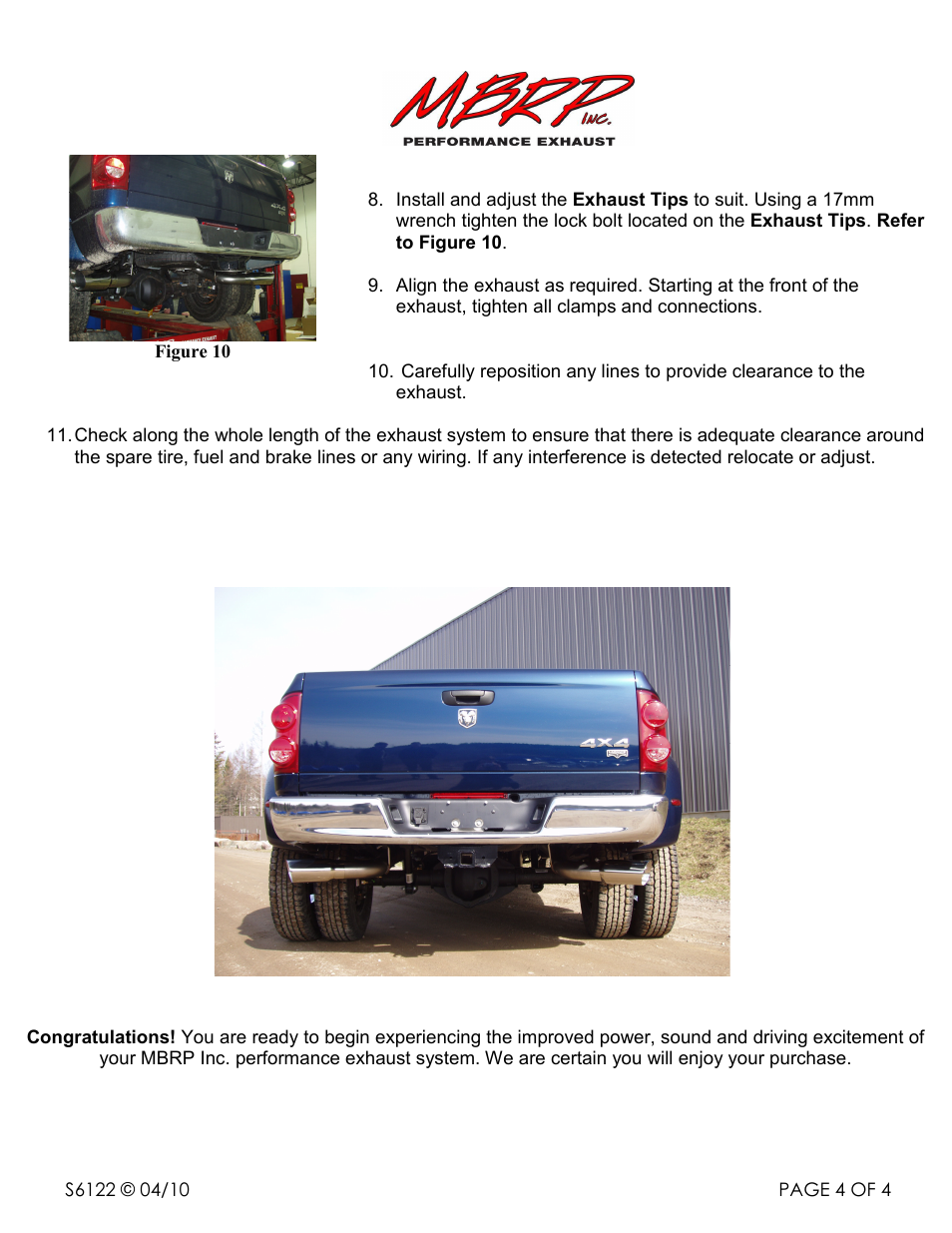 MBRP S6122 User Manual | Page 4 / 4