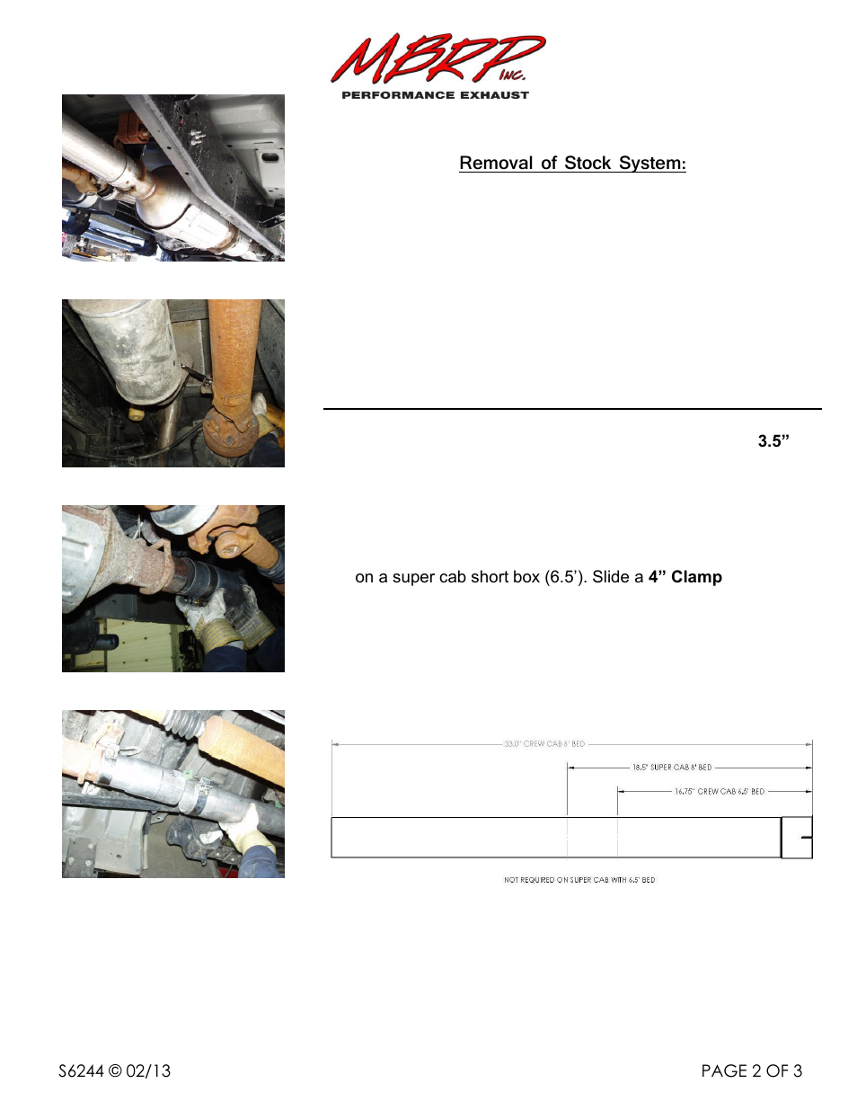 Mbrp inc | MBRP S6244 User Manual | Page 2 / 3