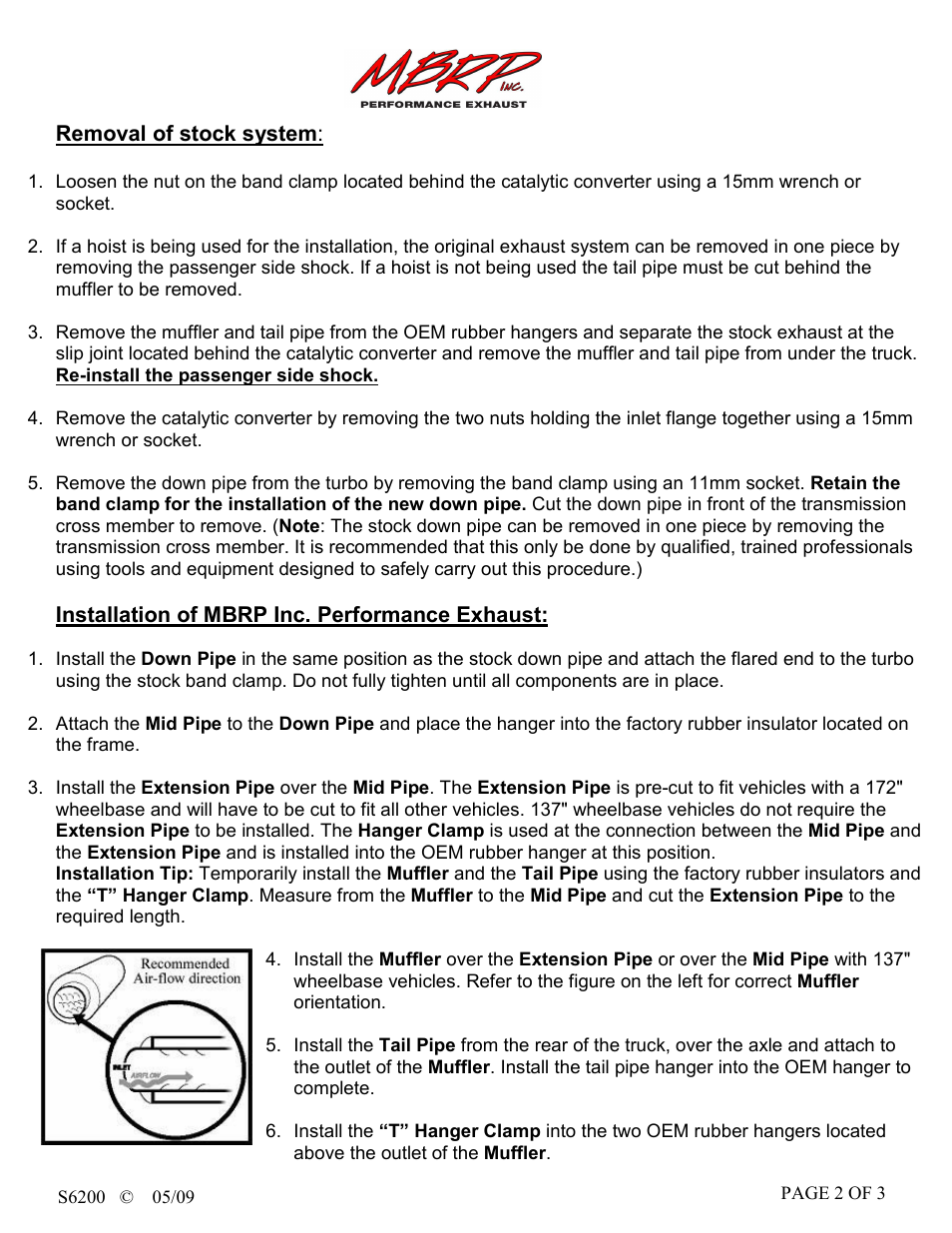 MBRP S6200 User Manual | Page 2 / 3