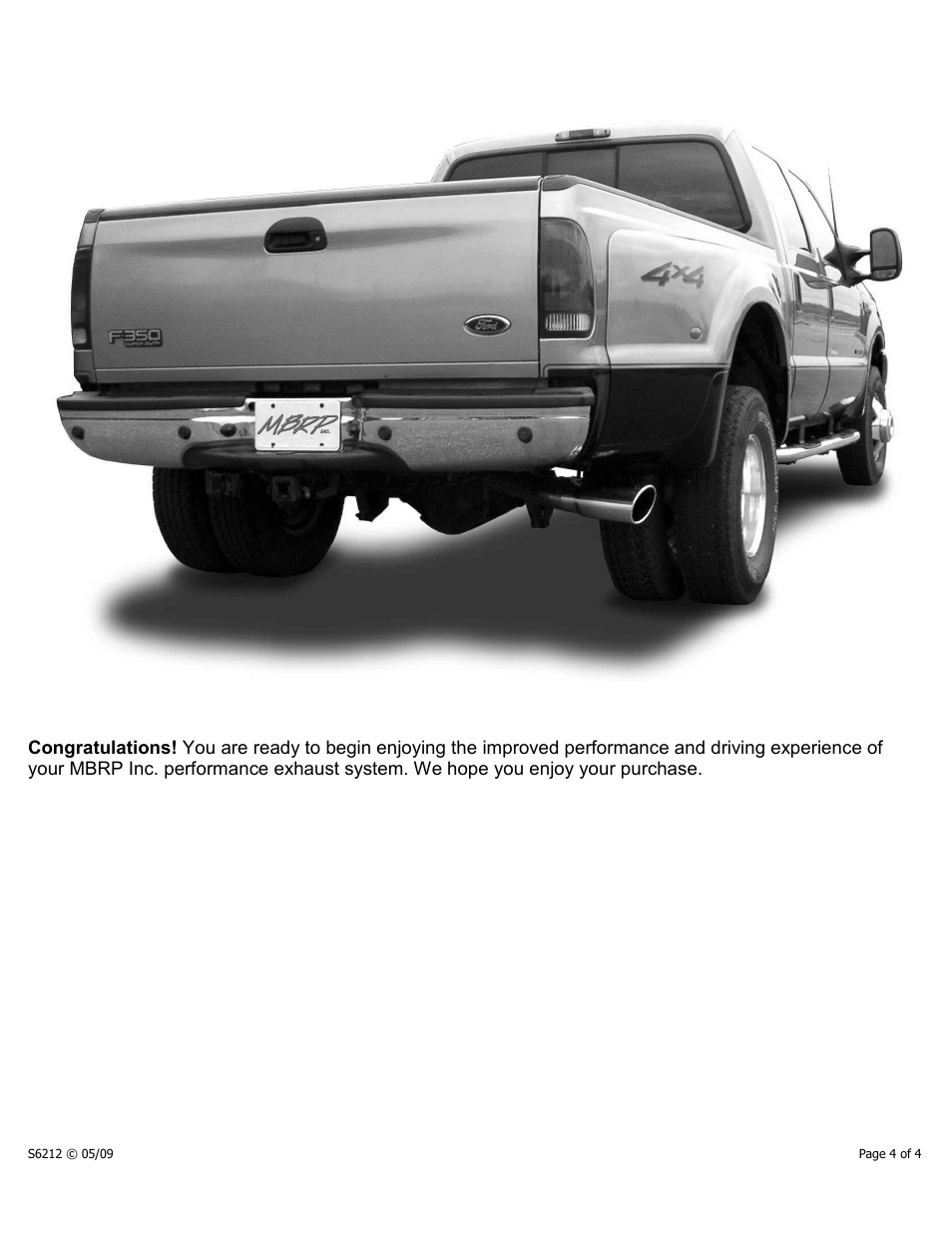 MBRP S6212 User Manual | Page 4 / 4