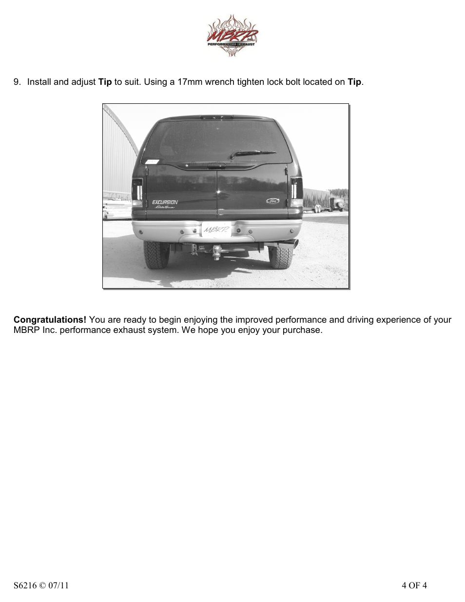 MBRP S6216 User Manual | Page 4 / 4