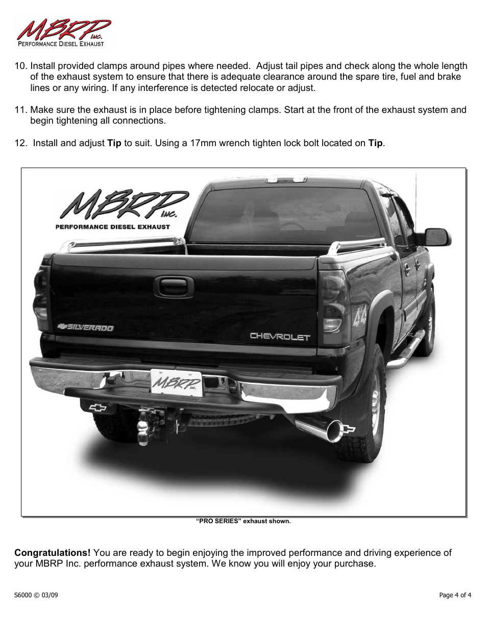 MBRP S6000 User Manual | Page 4 / 4
