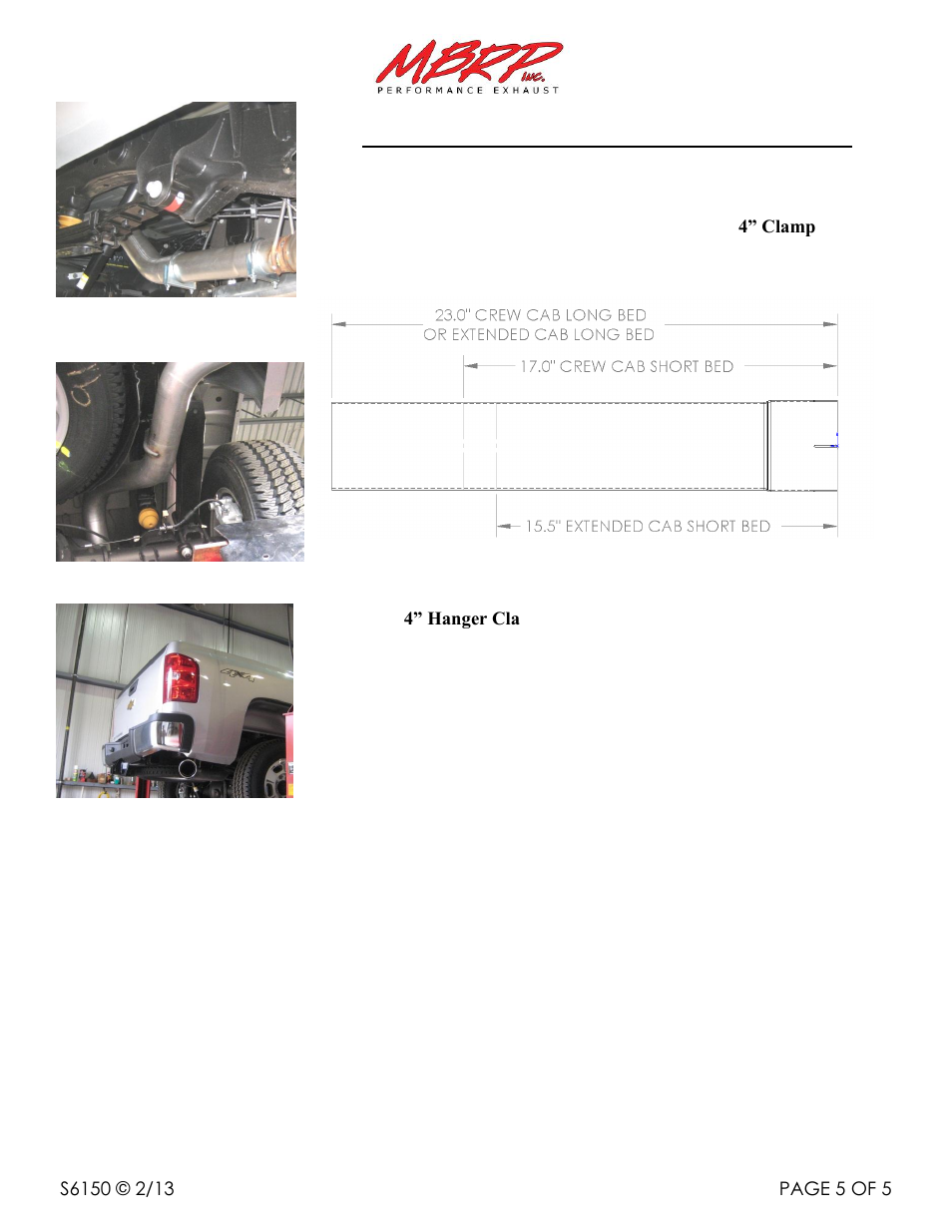 MBRP S6050 User Manual | Page 5 / 5