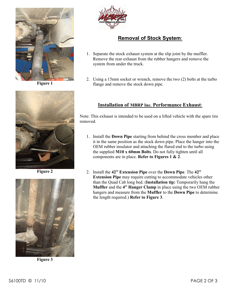 MBRP S6100TD User Manual | Page 2 / 3