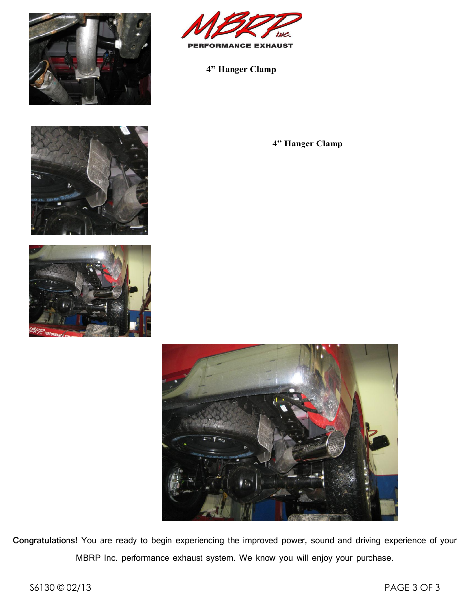 MBRP S6130 User Manual | Page 3 / 3