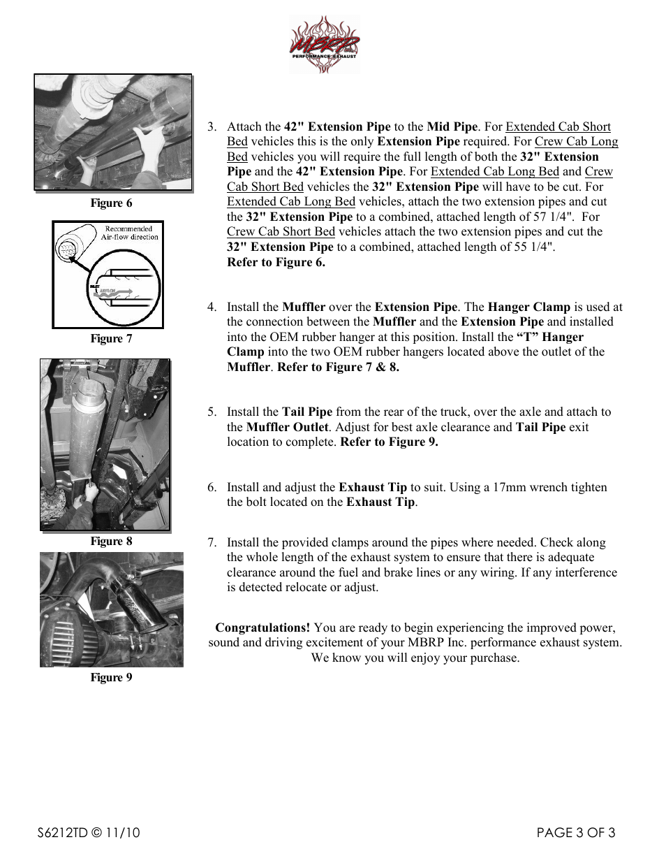 MBRP S6212TD User Manual | Page 3 / 3