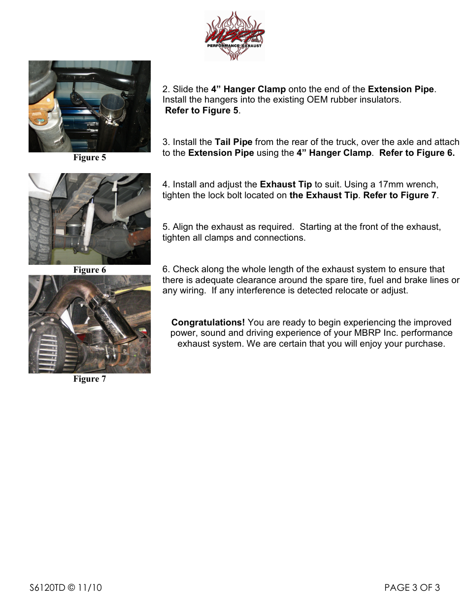 MBRP S6120TD User Manual | Page 3 / 3