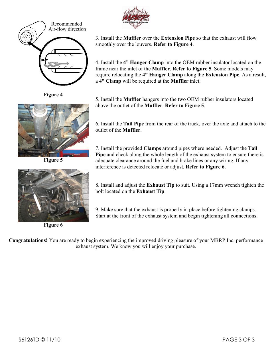 MBRP S6126TD User Manual | Page 3 / 3
