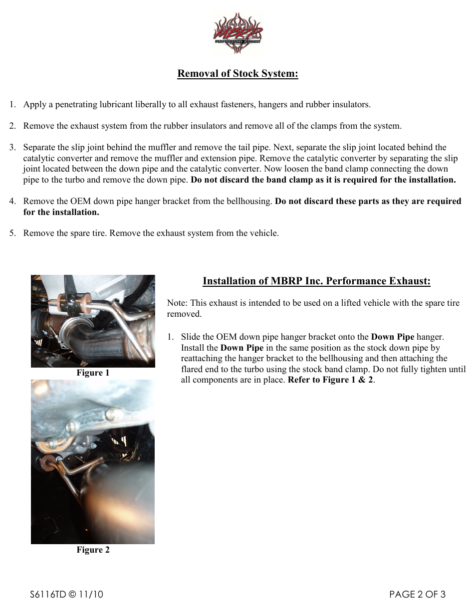 MBRP S6116TD User Manual | Page 2 / 3