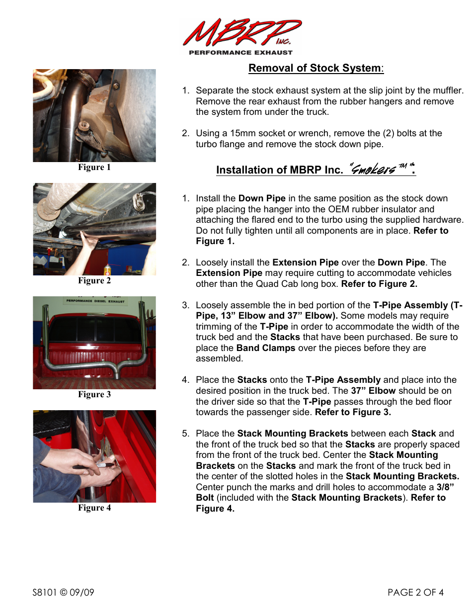Smokers smokers smokers smokers | MBRP S8101 User Manual | Page 2 / 4