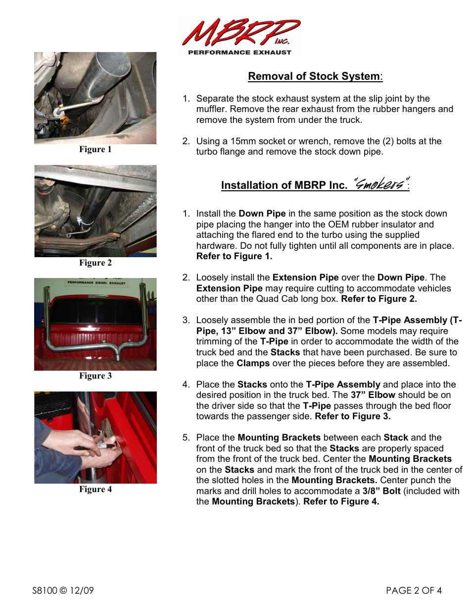 Smokers | MBRP S8100 User Manual | Page 2 / 4