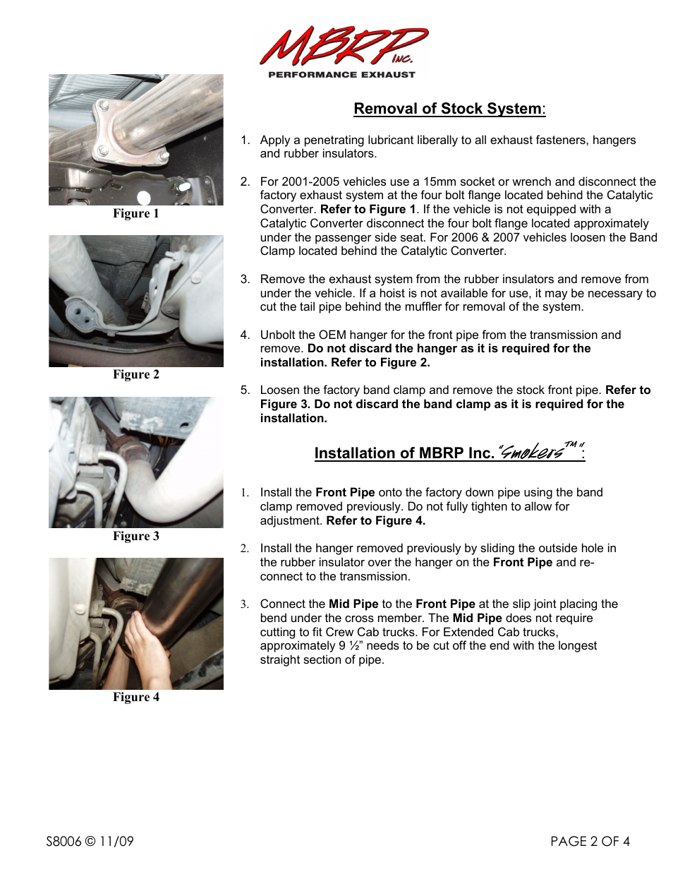 Smokers, Smokers smokers | MBRP S8006 User Manual | Page 2 / 4