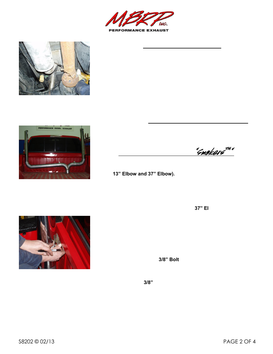 Smokers | MBRP S8202 User Manual | Page 2 / 4
