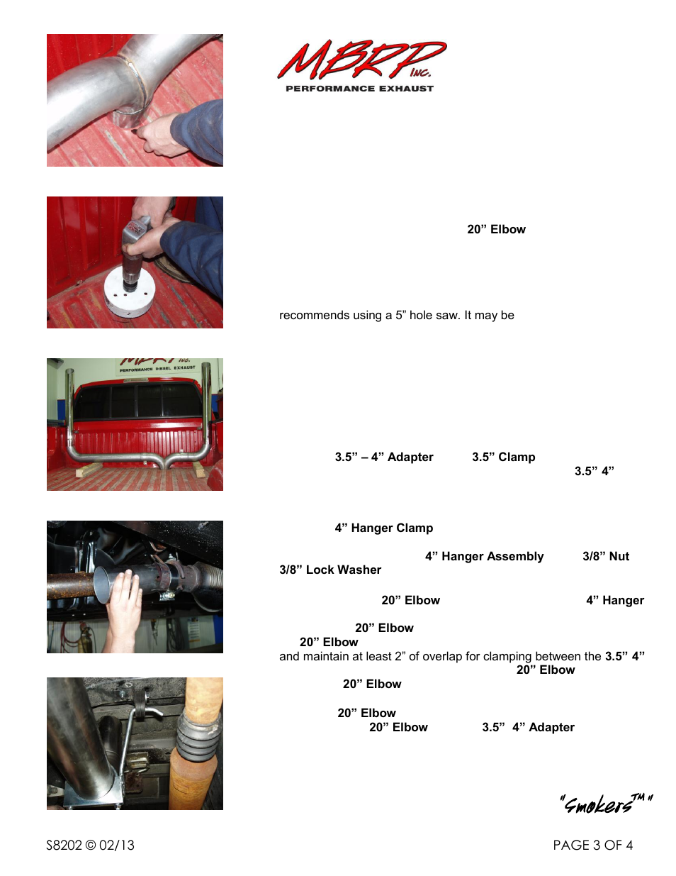 Smokers | MBRP S8202 User Manual | Page 3 / 4