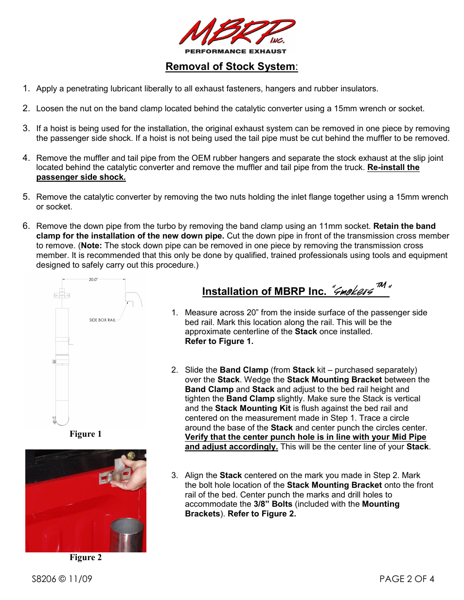 Smokers | MBRP S8206 User Manual | Page 2 / 4