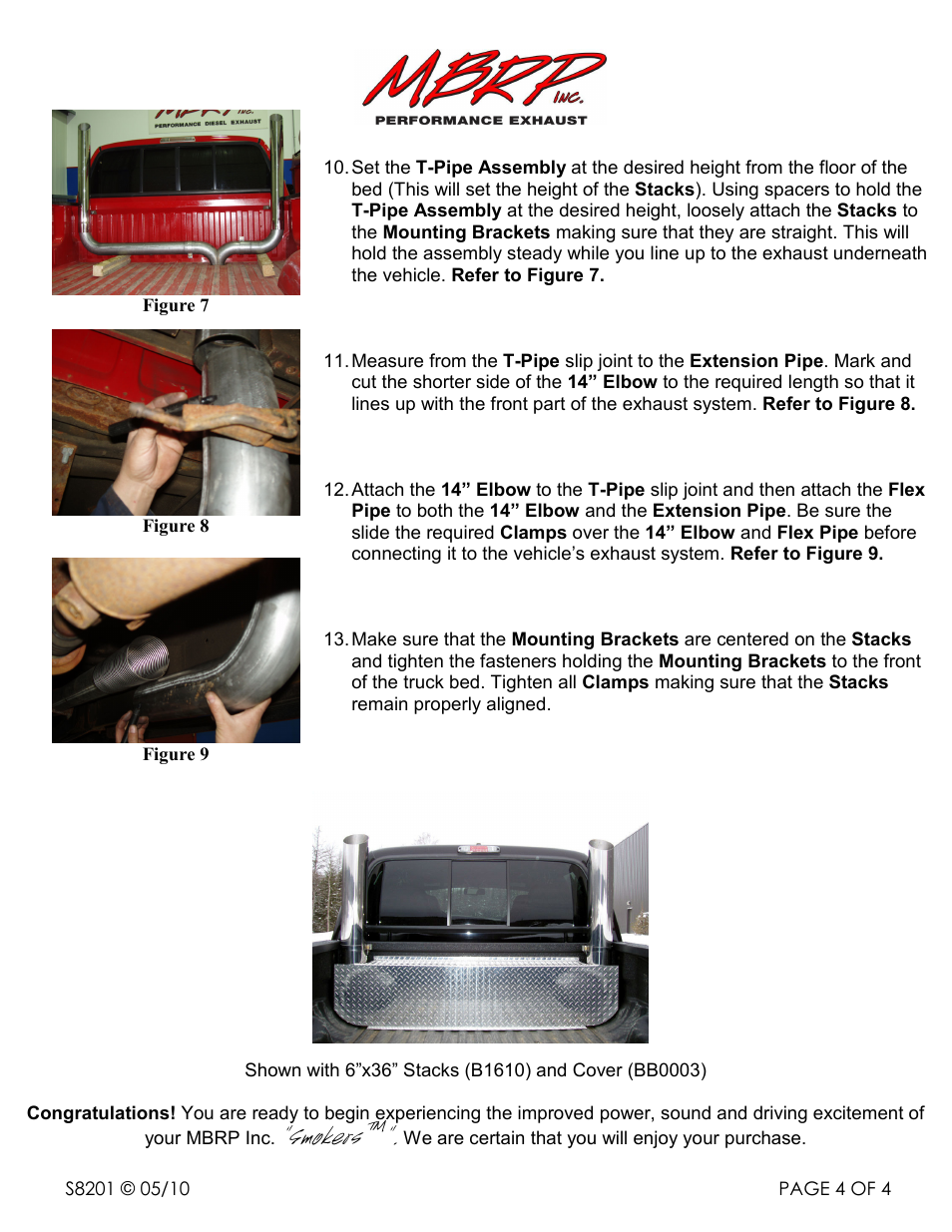 Smokers | MBRP S8201 User Manual | Page 4 / 4