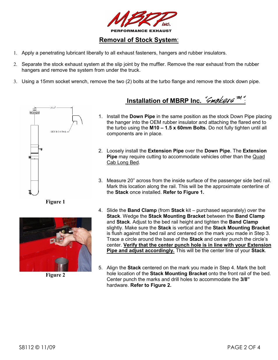 Smokers | MBRP S8112 User Manual | Page 2 / 4