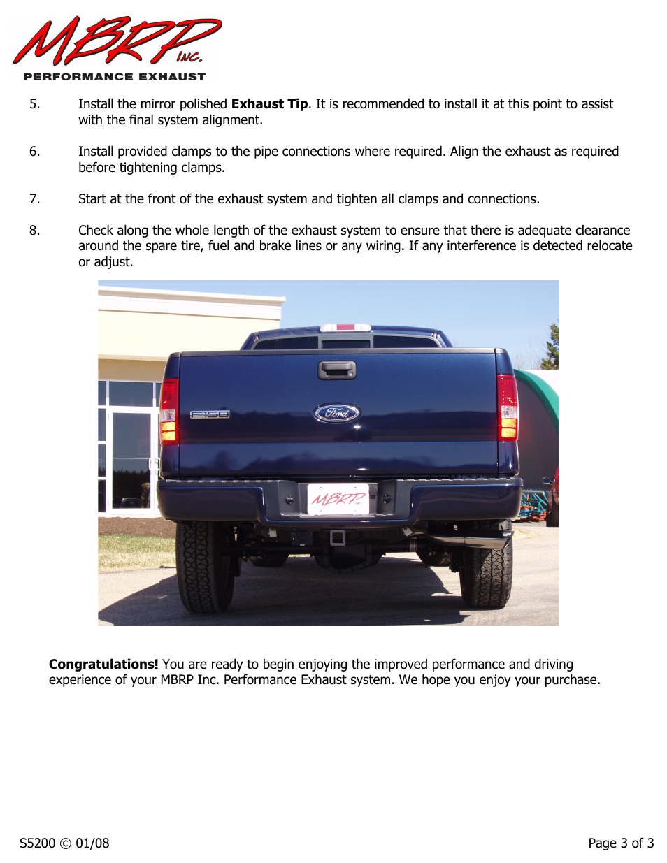 MBRP S5200 User Manual | Page 3 / 3