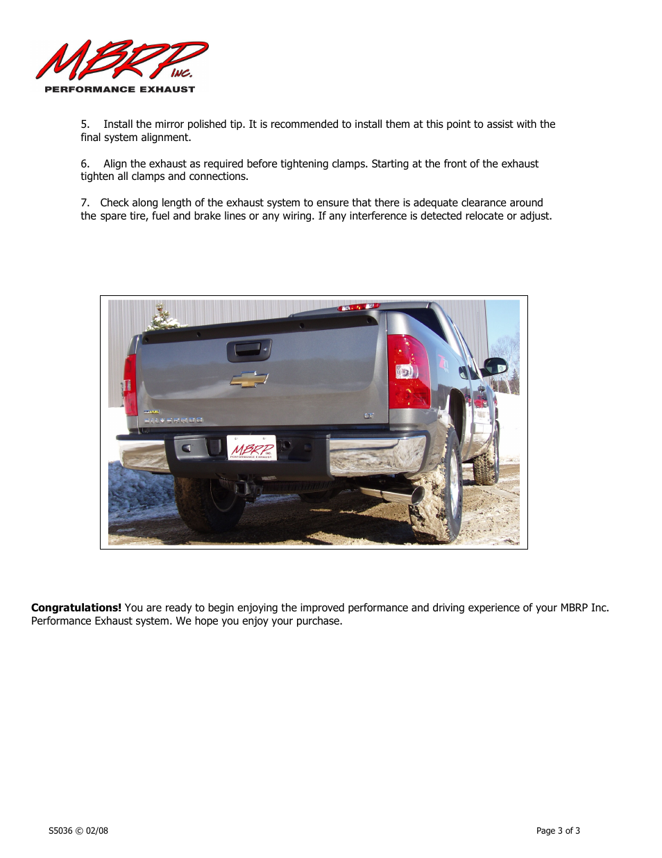 MBRP S5036 User Manual | Page 3 / 3