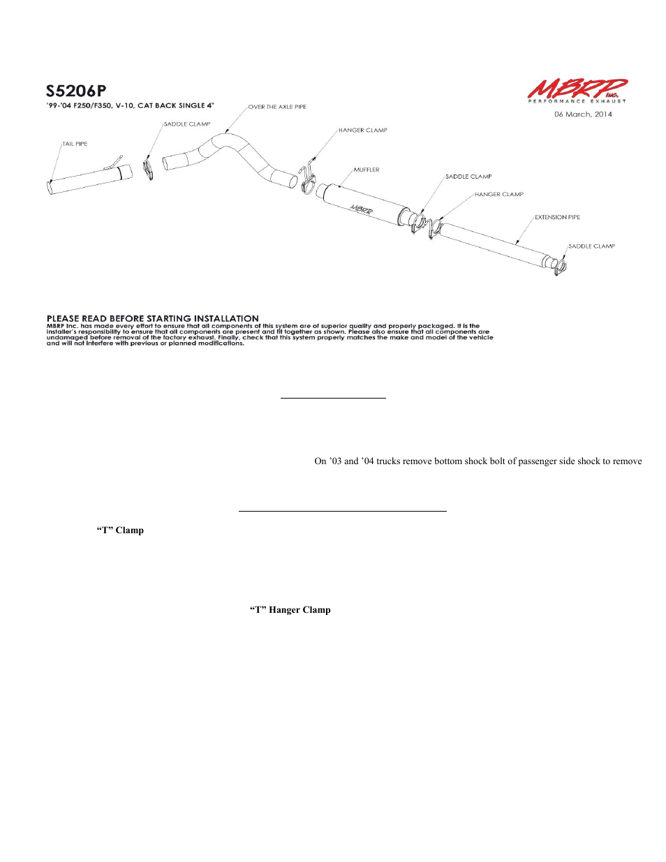 MBRP S5206P User Manual | 1 page