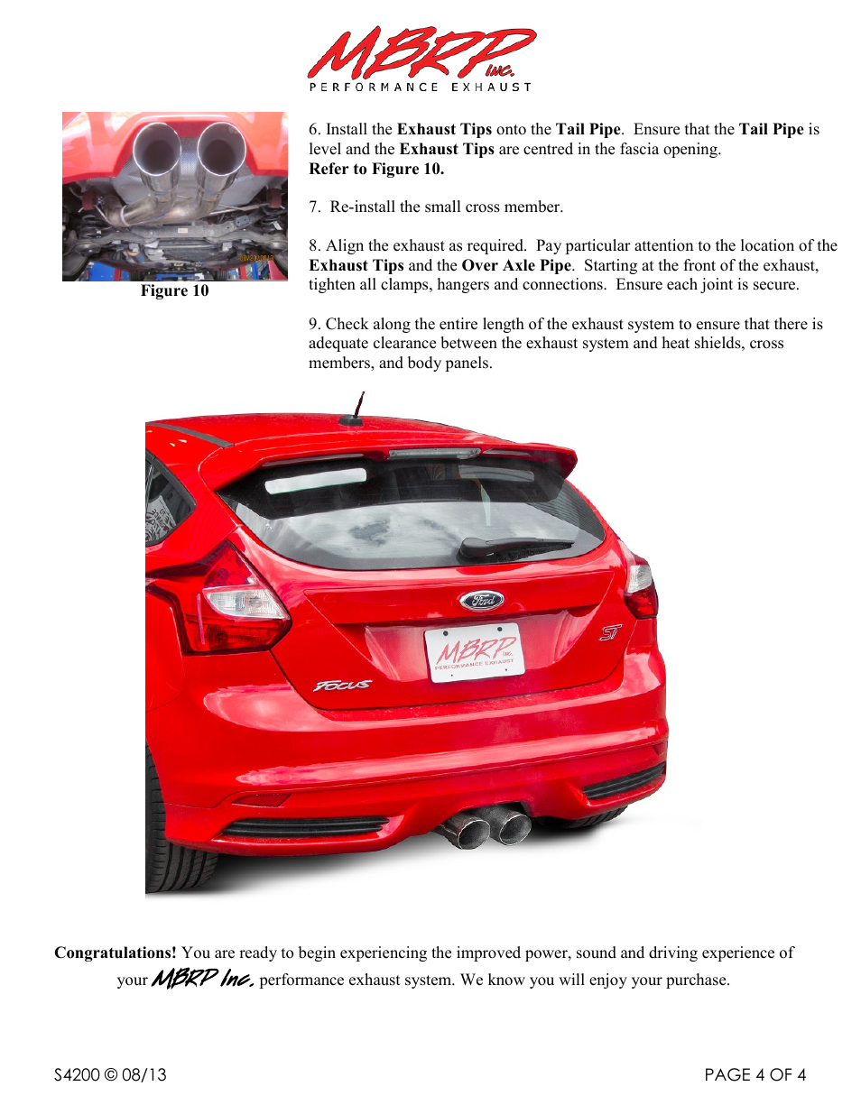 Mbrp inc | MBRP S4200 User Manual | Page 4 / 4