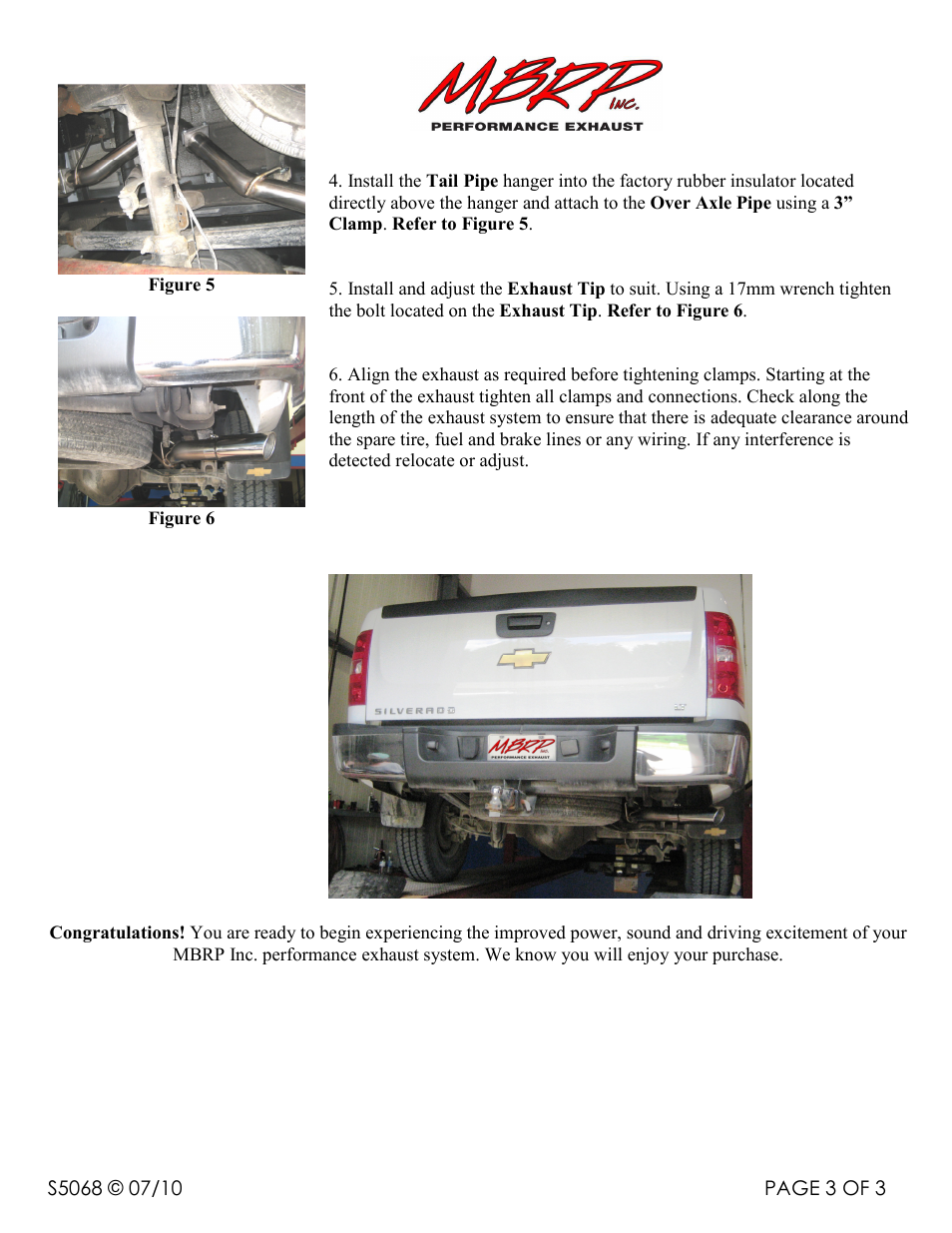 MBRP S5068 User Manual | Page 3 / 3