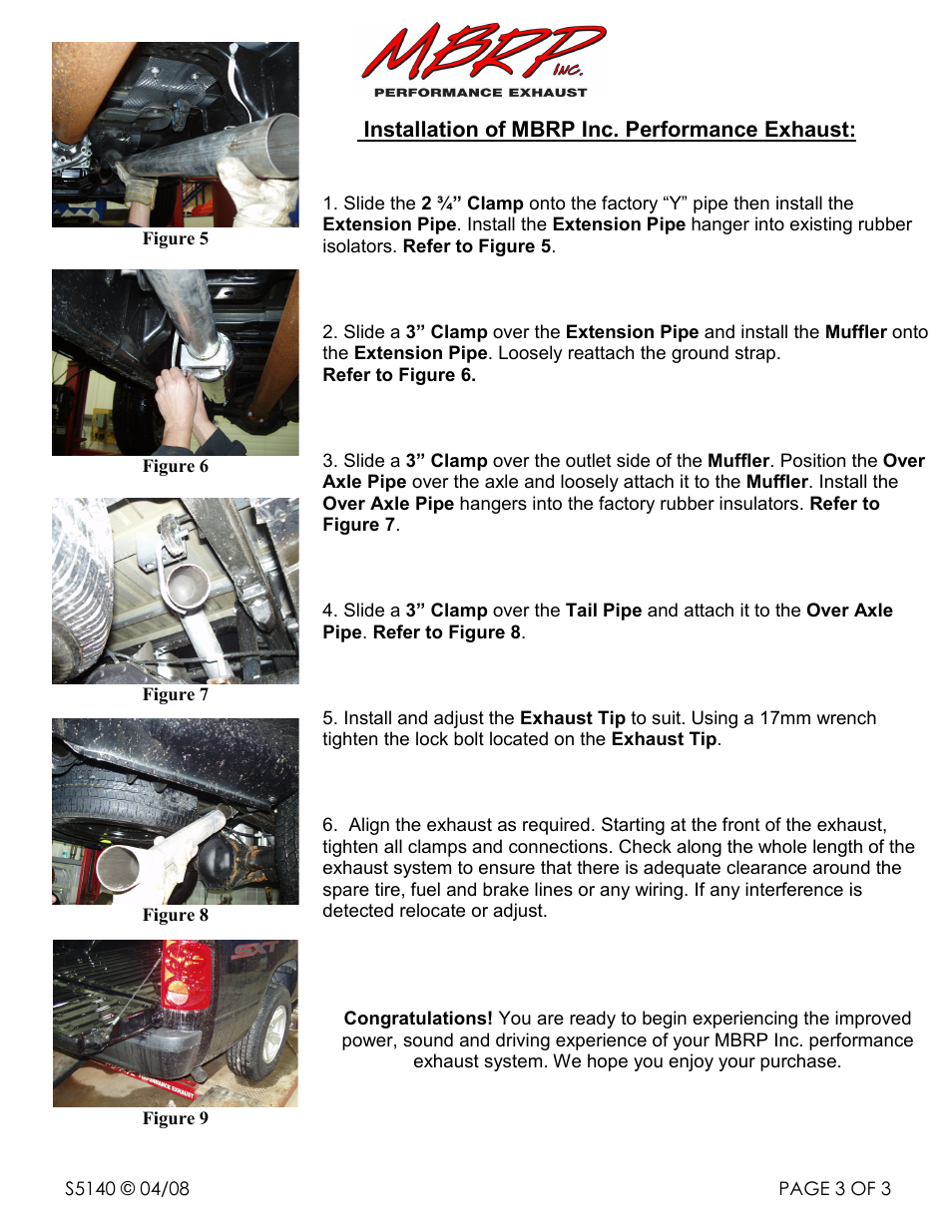 MBRP S5140 User Manual | Page 3 / 3