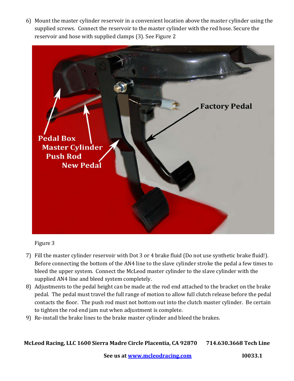 Mc Leod 1963-1972 Chevelle Hydraulic Conversion Instructions User Manual | Page 2 / 2