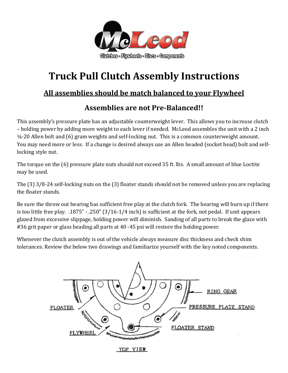 Mc Leod 4400 Series Truck Pull User Manual | 5 pages