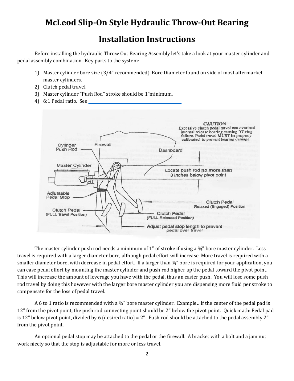 Mc Leod 1400 Series Slip On Hydraulic Bearing User Manual | Page 2 / 4