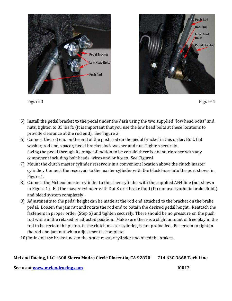 Mc Leod 1955-57 Chevy Hydraulic Conversion Instructions User Manual | Page 2 / 2