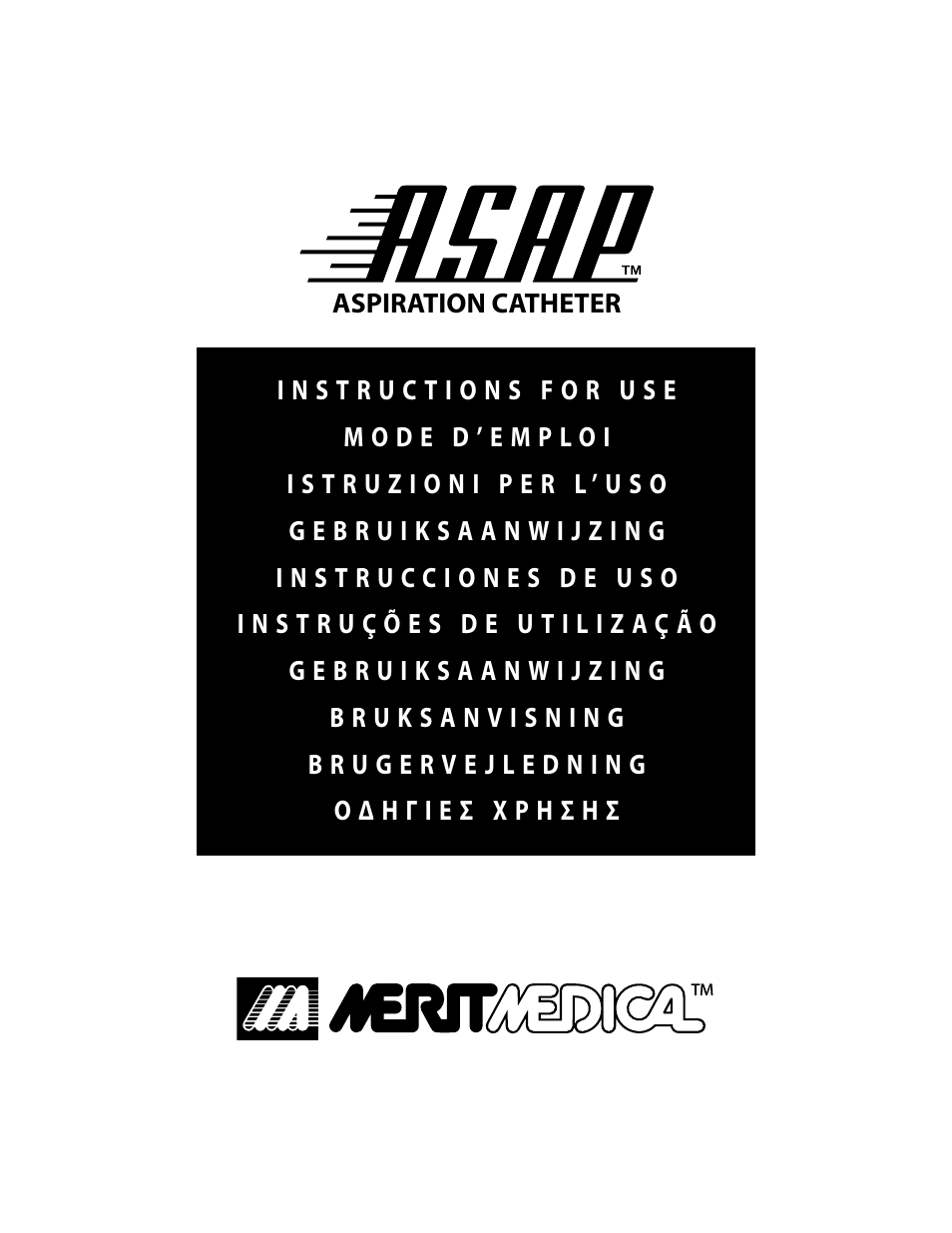 Merit Medical ASAP Aspiration Catheter User Manual | 12 pages