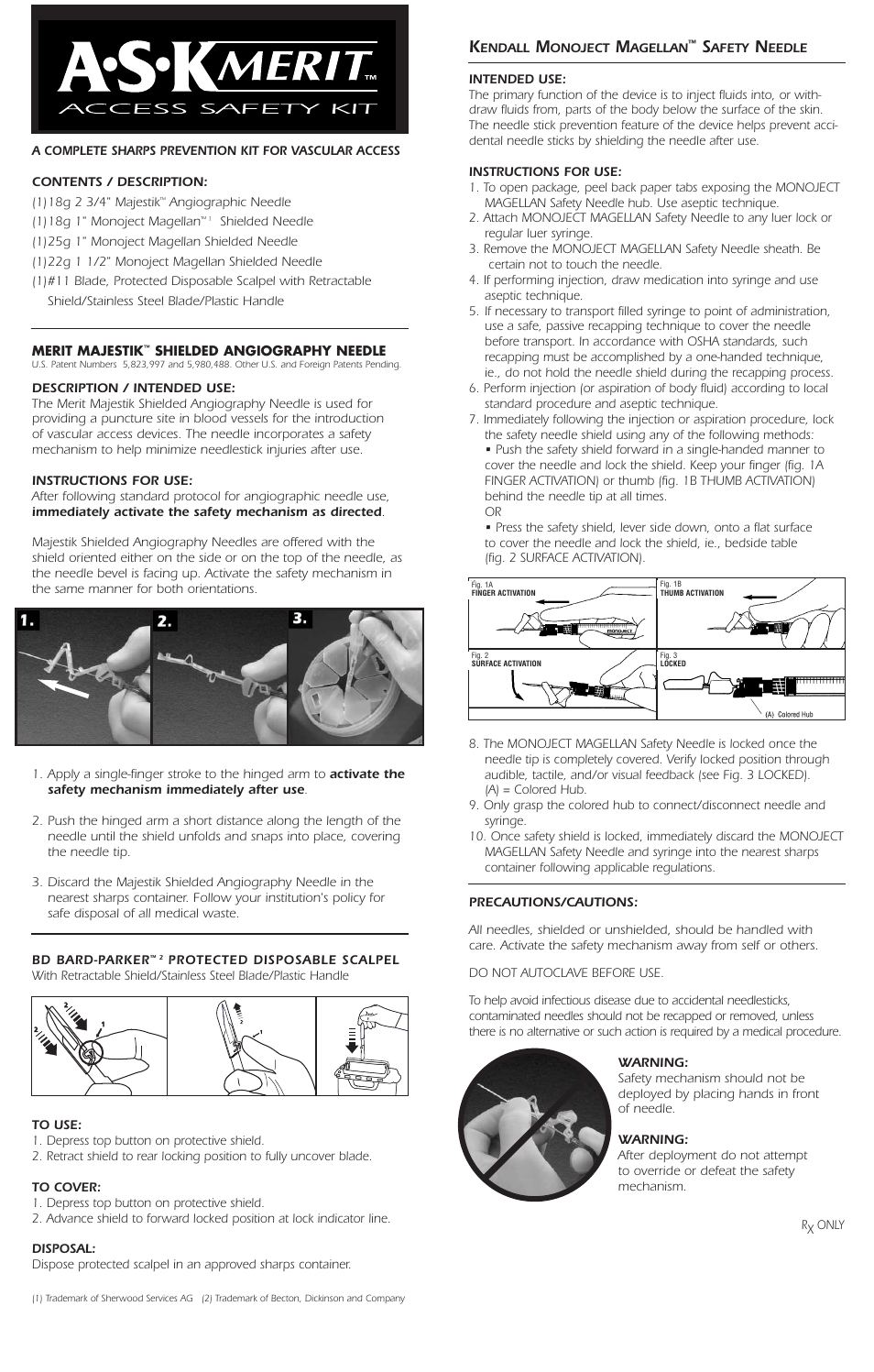Merit Medical A-S-K Merit Access Safety Kit User Manual | Page 2 / 12