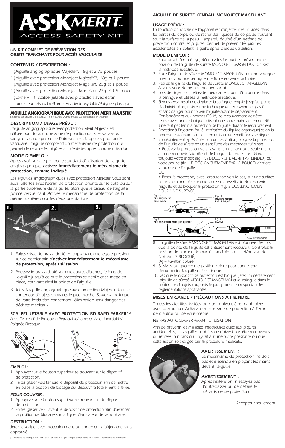 Merit Medical A-S-K Merit Access Safety Kit User Manual | Page 3 / 12