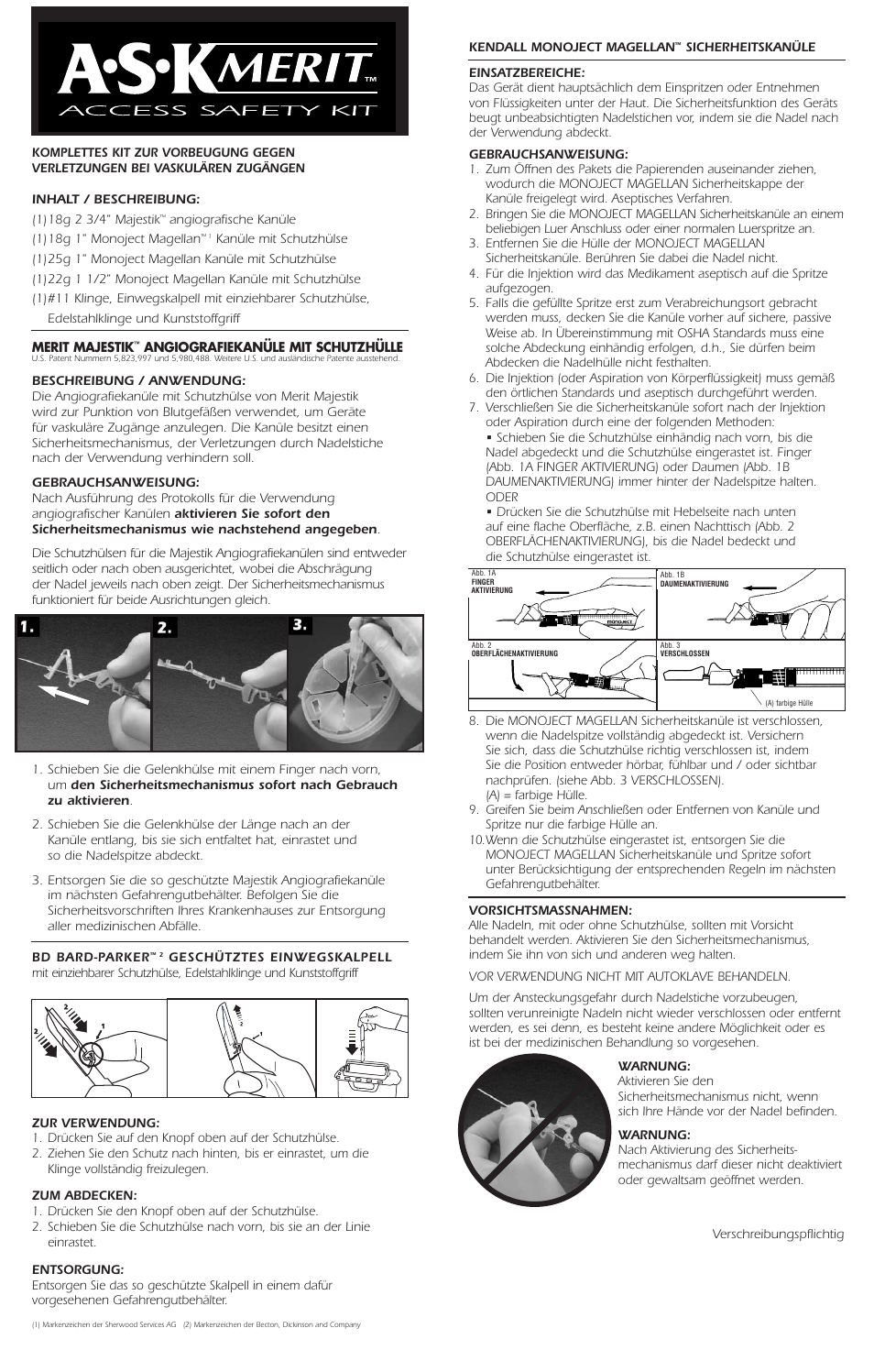 Merit Medical A-S-K Merit Access Safety Kit User Manual | Page 5 / 12