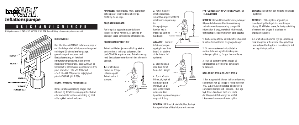 Inflationspumpe | Merit Medical BasixCOMPAK Inflation Syringe User Manual | Page 9 / 10