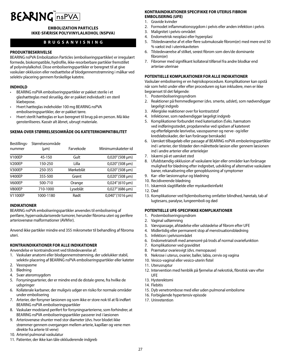 Merit Medical Bearing nsPVA User Manual | Page 27 / 72