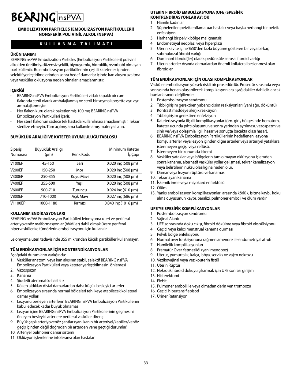 Merit Medical Bearing nsPVA User Manual | Page 33 / 72