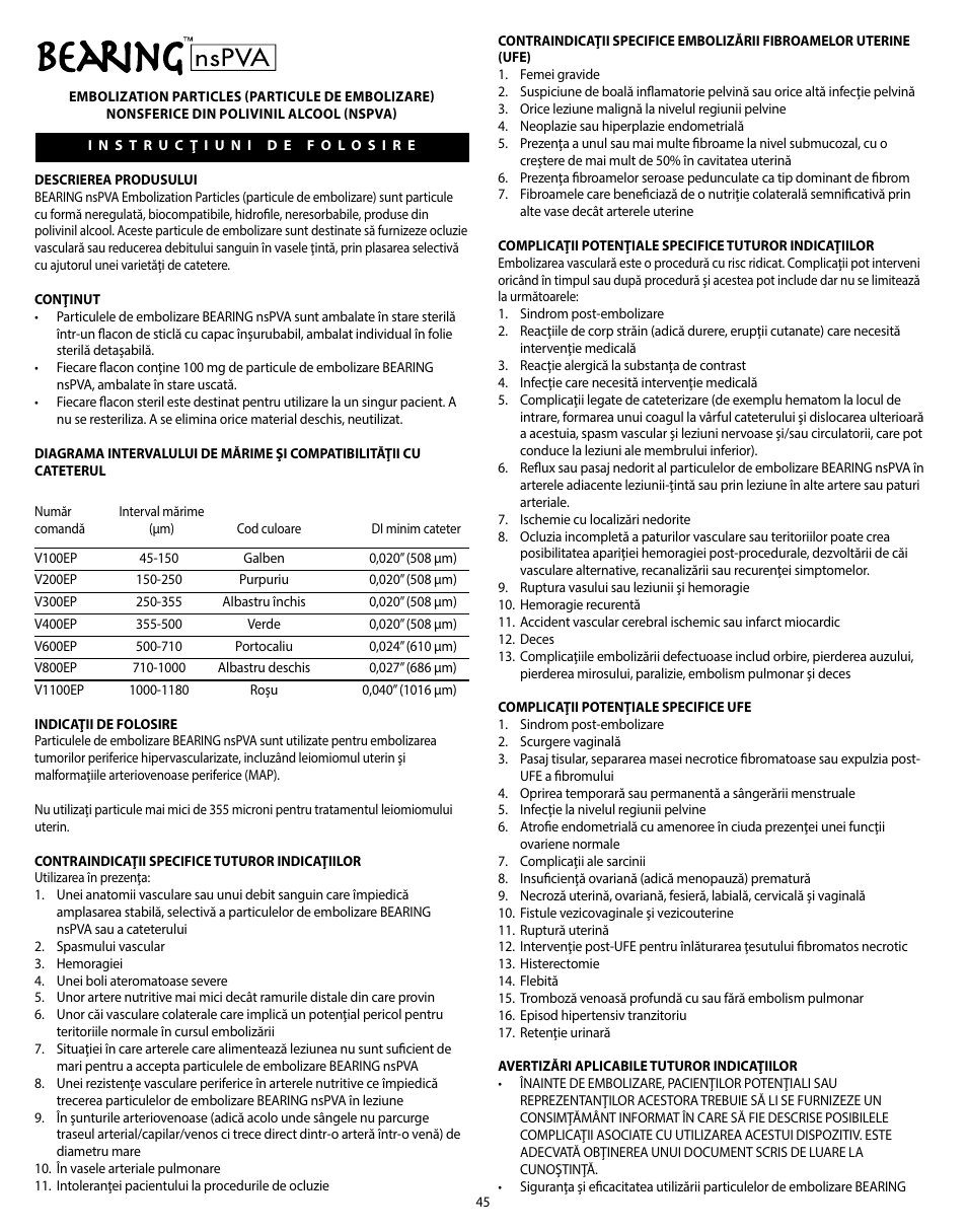 Merit Medical Bearing nsPVA User Manual | Page 45 / 72