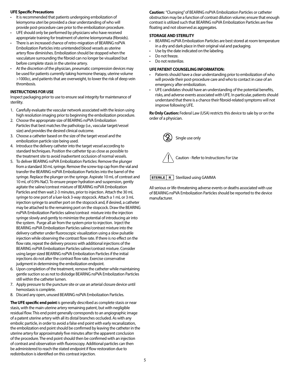 Merit Medical Bearing nsPVA User Manual | Page 5 / 72