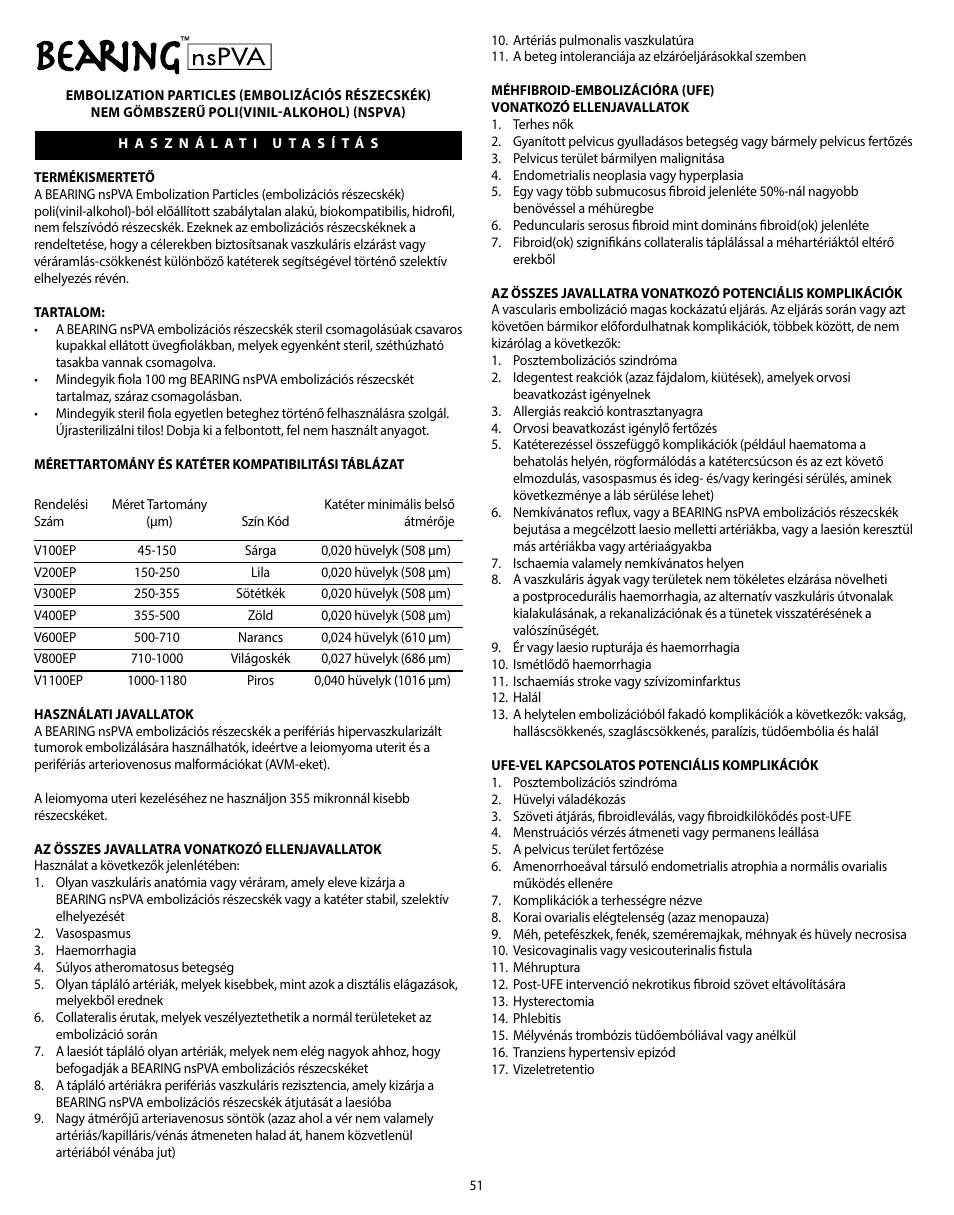 Merit Medical Bearing nsPVA User Manual | Page 51 / 72