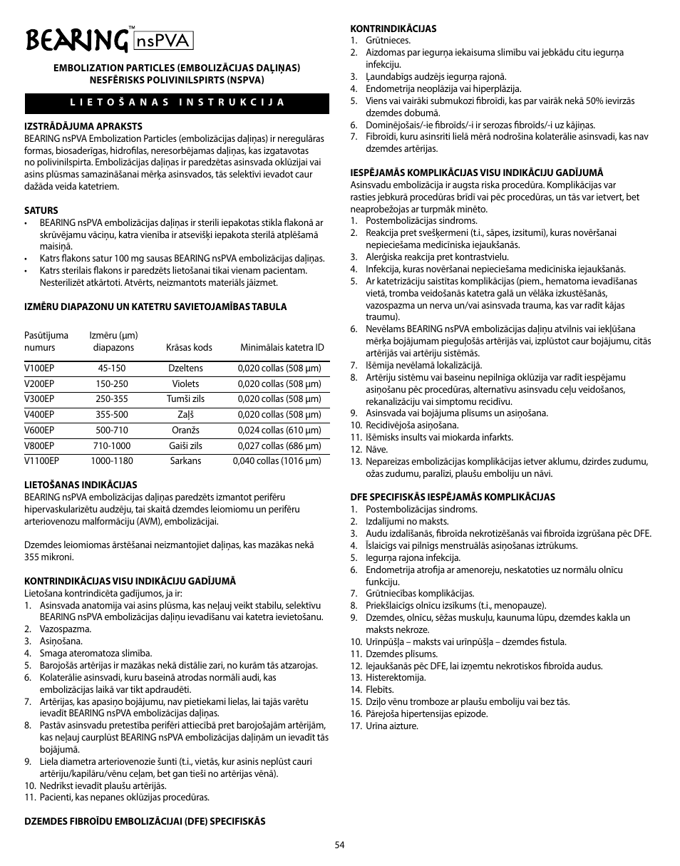 Merit Medical Bearing nsPVA User Manual | Page 54 / 72