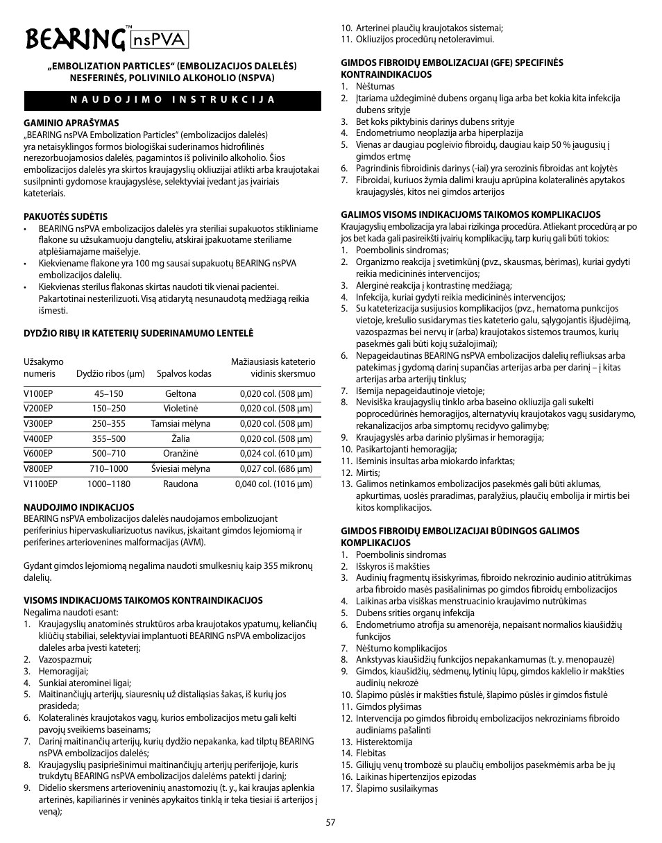 Merit Medical Bearing nsPVA User Manual | Page 57 / 72