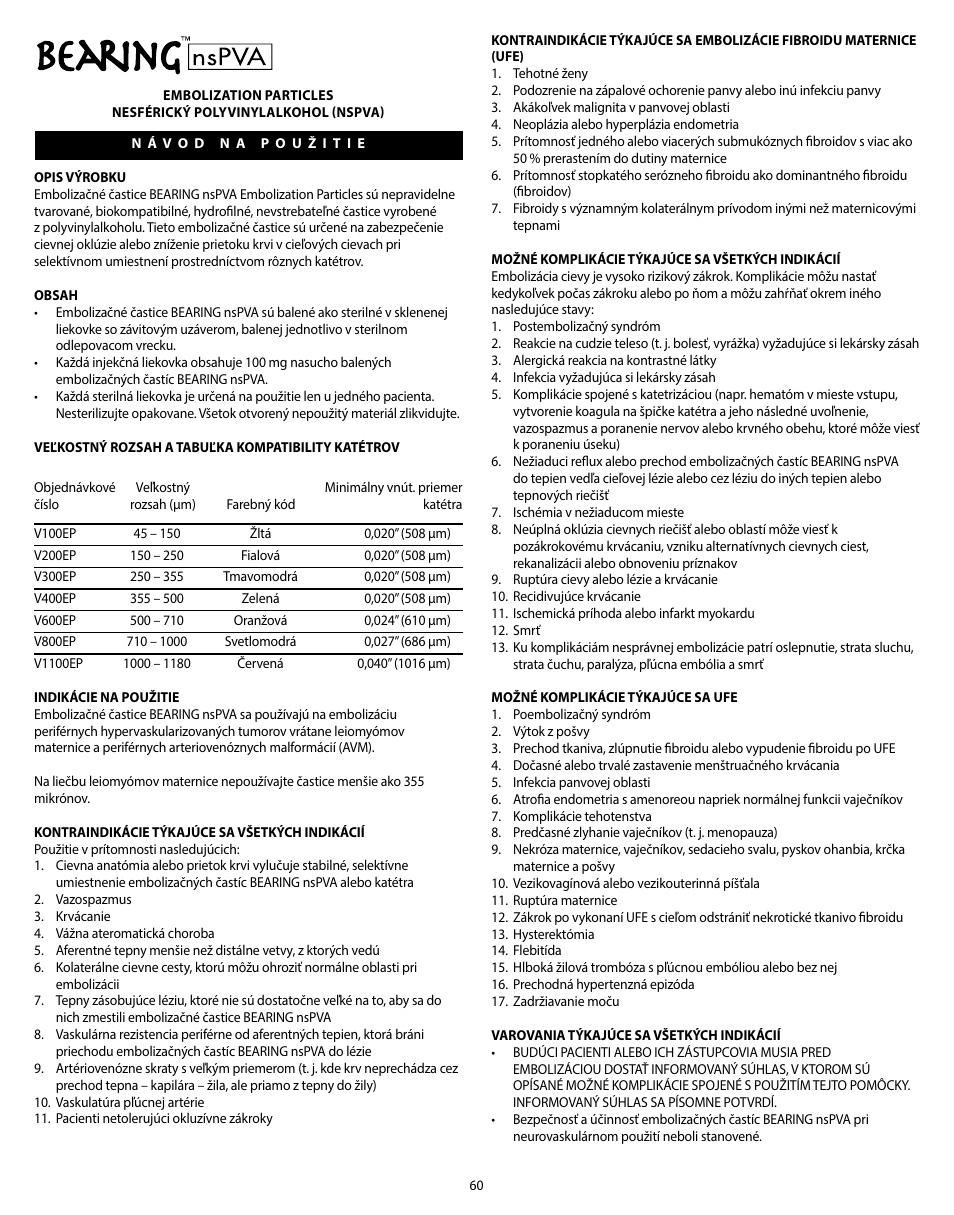 Merit Medical Bearing nsPVA User Manual | Page 60 / 72