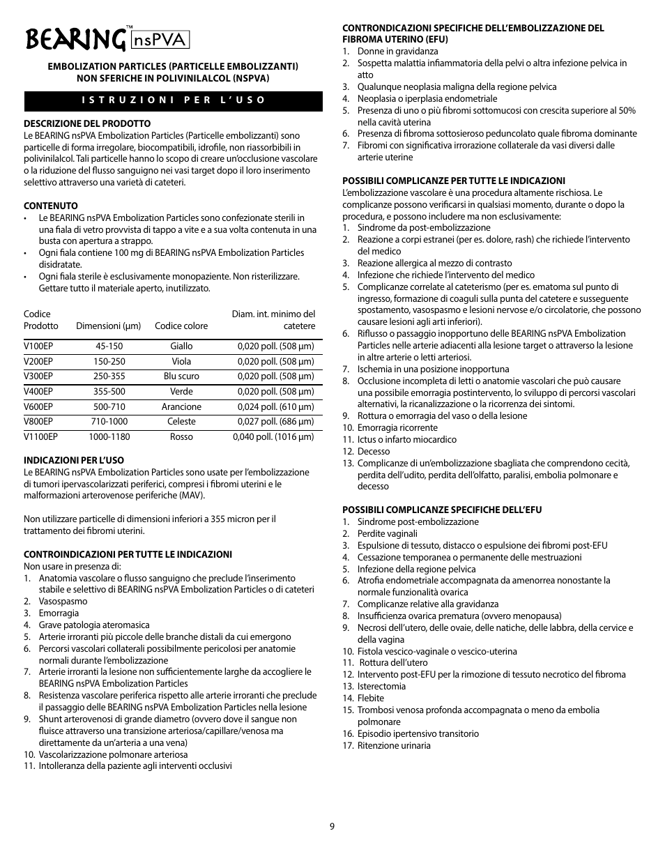 Merit Medical Bearing nsPVA User Manual | Page 9 / 72