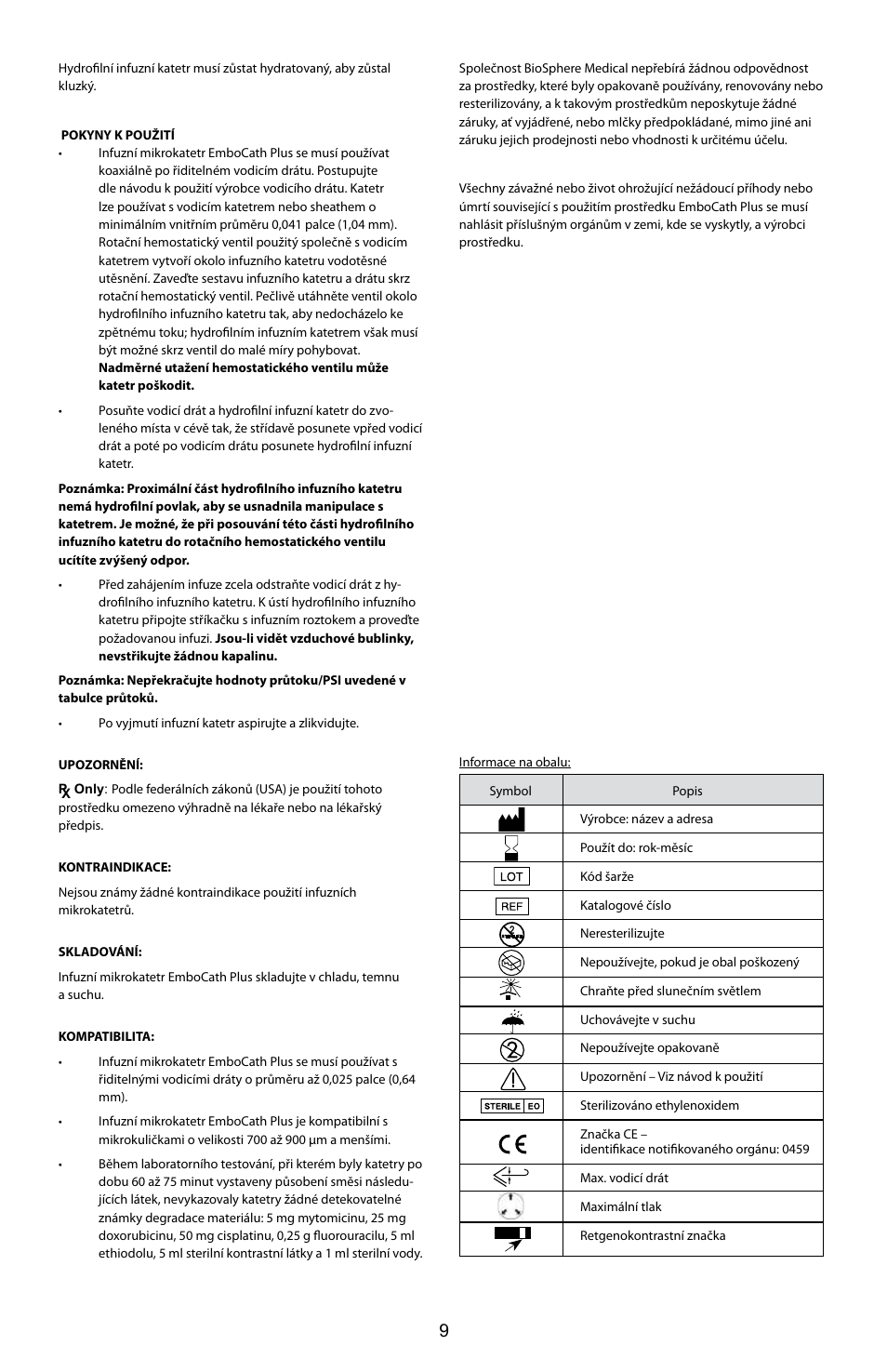 Merit Medical EmboCath Plus Infusion Microcatheter IFU User Manual | Page 11 / 49